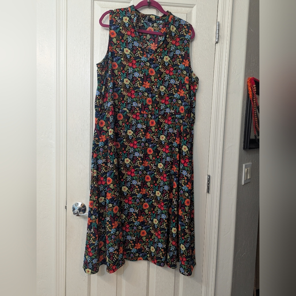 Anne Klein Multicolor Floral Maxi Dress